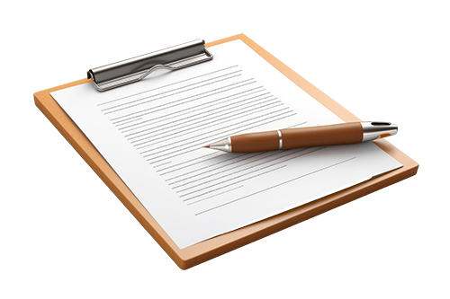 Изображение договора с ручкой